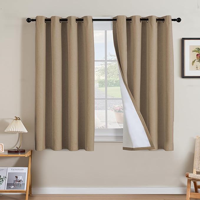 H.VERSAILTEX Linen Curtains 100% Blackout Curtains
