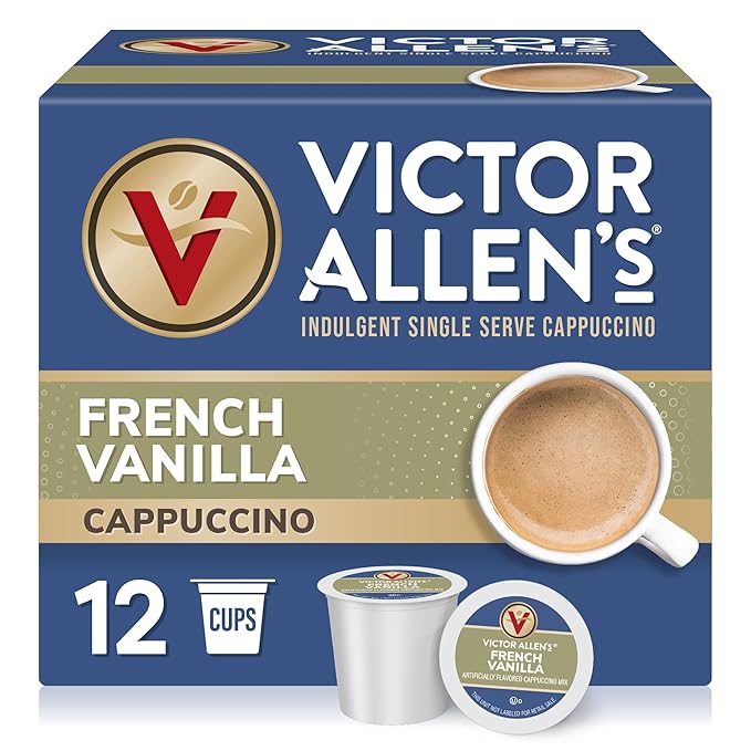 Victor Allen's Coffee French Vanilla Cappuccino, Single Serve Cappuccino Mix