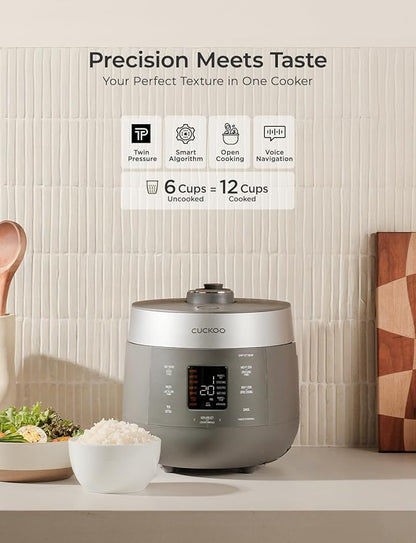 CUCKOO Twin Pressure Rice Cooker 6-Cup Uncooked / 12-Cup Cooked