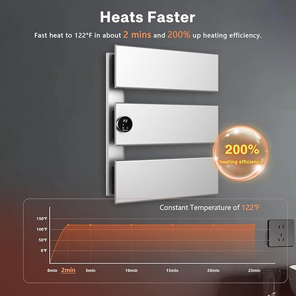 K&KALONZO Electric Towel Warmer, 18.35" W x 22.8" H Wall-Mounted Towel Heater