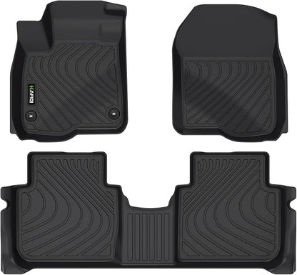 HAFIDI® Floor Mats Fit for 2023 2024 2025 2026 Honda CR-V & CRV Hybrid All Weather Protection TPE Anti-Slip Automotive Floor Liners, Fits 1st & 2nd Row Full Set Custom Accessories, Black