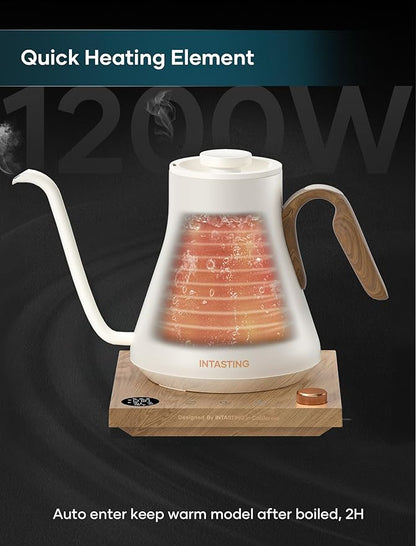 Electric Kettle, Gooseneck Electric Kettle, ±1℉ Precise Temperature Control