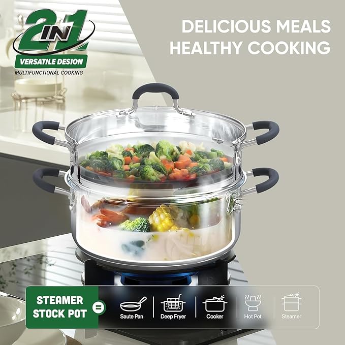 SUNHOUSE - 3.1 Quart Steamer Pots