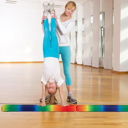 Giantex 7FT/8FT/9FT Balance Beam, Folding Gymnastics Beam w/Carry Handles