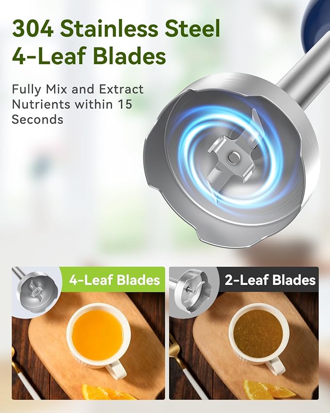Immersion Blender Handheld 5 in 1 Hand Blender, 1000W Hand Mixer Stick