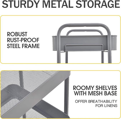 TOOLF 3-Tier Metal Rolling Cart