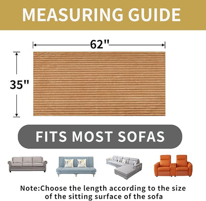 HAOMAIJIA Waterproof Couch Cover for Dogs Washable,Faux Fur Pet Couch Covers for Sofa,Soft Dog Bed Cover Non-Slip Couch Covers for 3 Cushion Couch Sofa Pet Friendly (Khaki, 35" x 62")