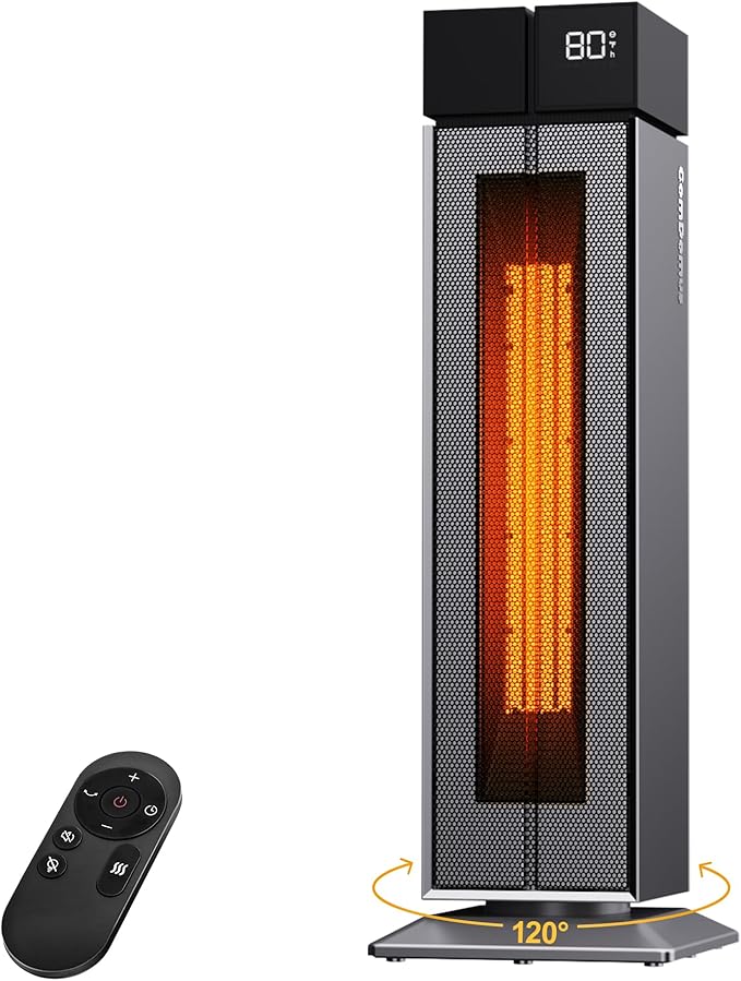 ComDomus Electric Heaters for Indoor Use, 25” Space Heater Large Room