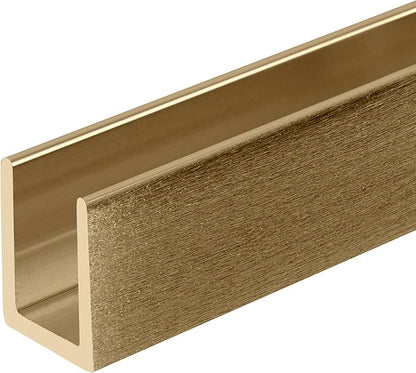 Brixwell SDCD38ABRS-CCP24-XCP10 Antique Brass 3/8" Fixed Panel Shower Door Deep
