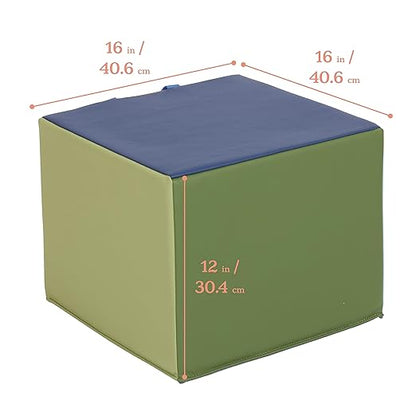 ECR4Kids SoftZone Adult Cozy Cube, Flexible Seating, Earthtone