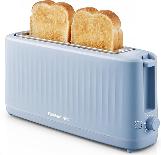 Elite Gourmet ECT2517OX SLIMTOAST™ 2-Slice, Long Slot Toaster, Cool-touch Body
