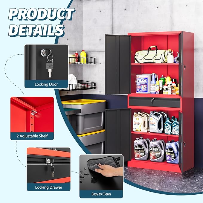 MIIIKO Metal Storage Cabinet