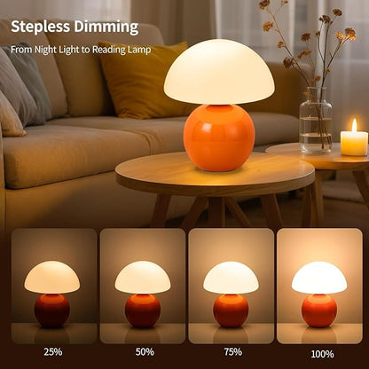 Mushroom Table Lamp, Dimmable Ambient Lighting