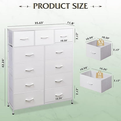 WLIVE Tall Dresser for Bedroom, Fabric Dressers Storage Tower, Dresser & Chest