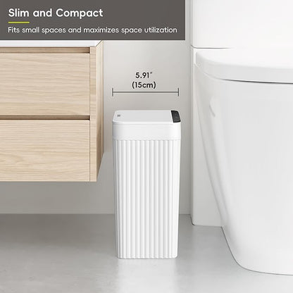 EKO Brio 10L/2.6 Gallon Motion Sensor Trash Can, Automatic Touchless Bathroom