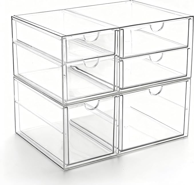 Prsildan Acrylic Drawer Makeup Organizer