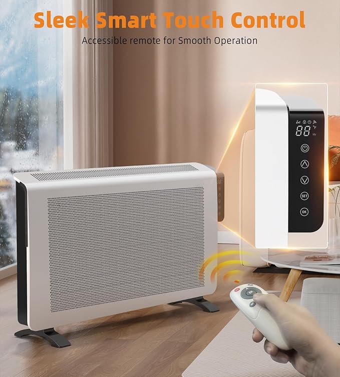 Convection Space Heaters for Indoor Use Large Room, 1500W Infrared Bathroom