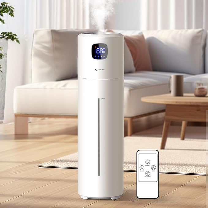 Akeshan Large Humidifiers for Bedroom, 9L/2.5Gal Ultrasonic Cool Mist, Top Fill