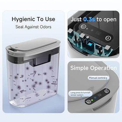 TIPGO Automatic Motion Sensor Bathroom Trash Can