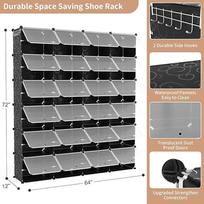 ROJASOP Shoe Storage Cabinet, 12-Tier Shoe Organizer 96 Pairs Extra Large