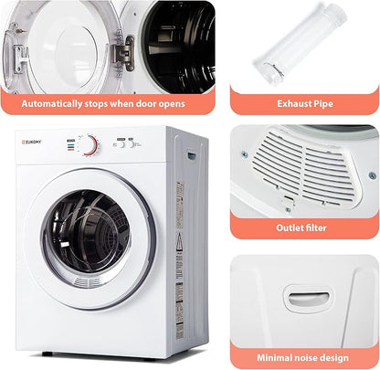 Euhomy Compact Dryer 1.8 cu. ft. Portable Clothes Dryers
