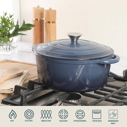 Gibson Home Addlestone 5 Qt Enameled Cast Iron Dutch Oven Pot