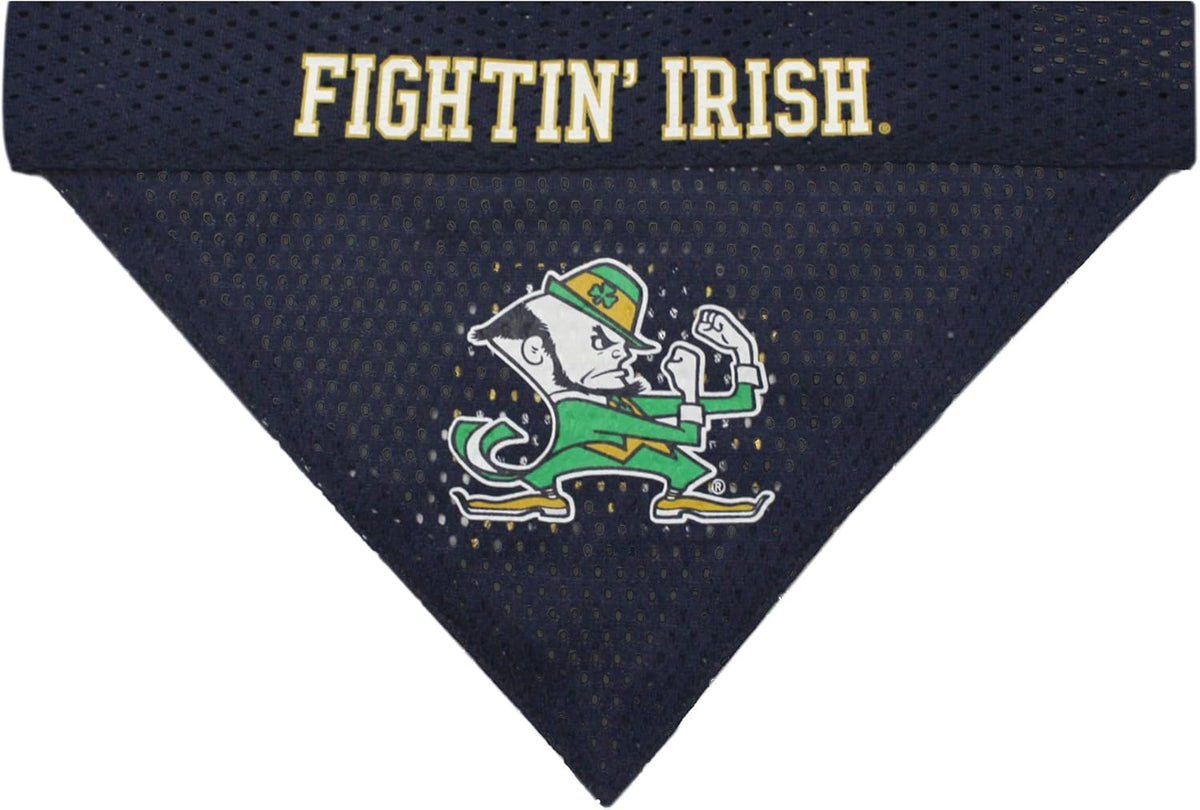 Pets First Collegiate Pet Accessories, Reversible Bandana, Notre Dame Fighting Irish Size Large/X-Large
