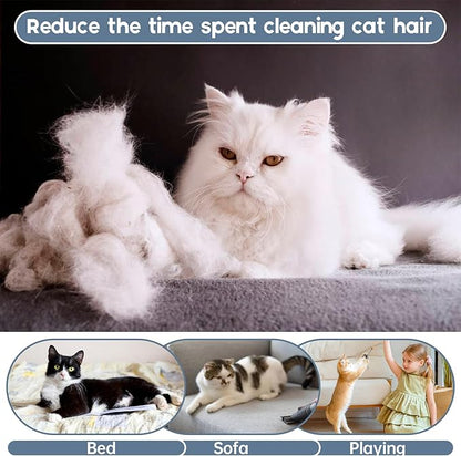 QBLEEV Cat Pajamas for Cats Only, Sticky Hair Cat Clothes, Cat Onesie for Cats After Surgery Female Male, Surgical Cat Recovery Suit Full Bodysuit, Long Sleeve Cat Shirts Outfits to Prevent Licking