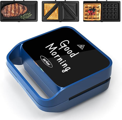 Sunvivi 3 in 1 Sandwich Maker, Electric Waffle Maker