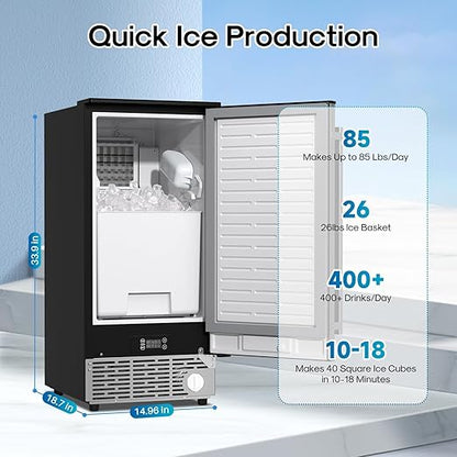 ICEPURE 15" Under Counter Ice Maker