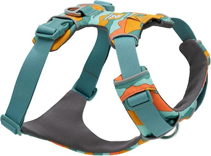 Ruffwear, Front Range Dog Harness, Reflective Soft Padded Everyday Harness with Dual Leash Clips, Adjustable and Lightweight Fit for Training or Walking for All Dogs, Spring Mountains, Large/X-Large