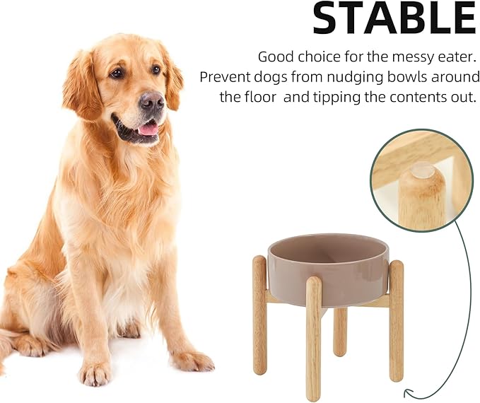 Ceramic 8.2inch Raised Dog Bowl