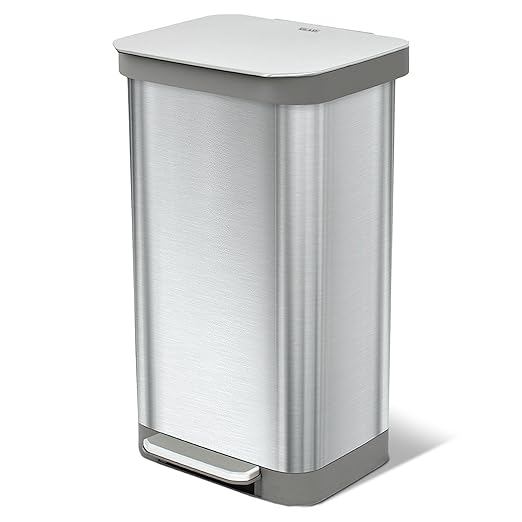 Glad Stainless Steel Step Trash Can, Series 2