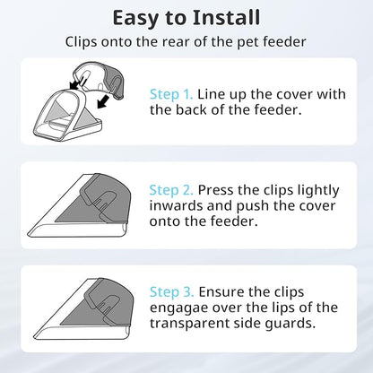 Rear Cover for Automatic Microchip Cat Pet Feeder