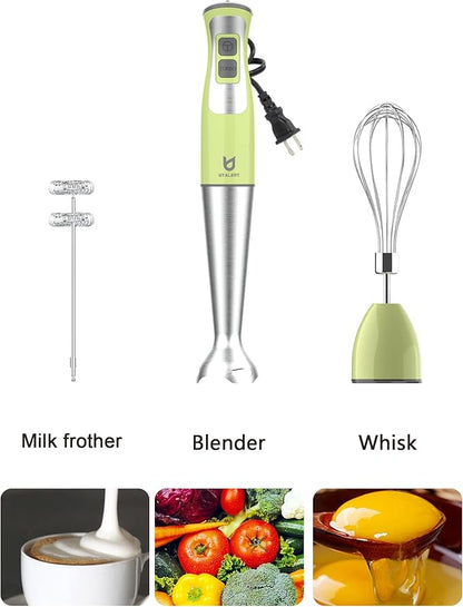 Immersion Hand Blender, UTALENT 3-in-1 8-Speed Stick Blender