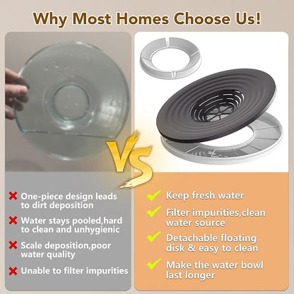 UPSKY 8L Dog Water Bowl No Spill Stainless Steel for Slow Drinking Black | Large Capacity, Spill-proof, Non-slip Design, Durable, For Large Dogs, Messy Drinkers & Multi-pet Homes, Outdoor / Indoor