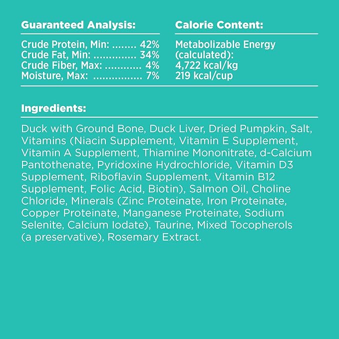 BIXBI Rawbble Freeze Dried Dog Food, Duck Recipe, 12 oz - 95% Meat and Organs, No Fillers - Pantry-Friendly Raw Dog Food for Meal, Treat or Food Topper - USA Made in Small Batches
