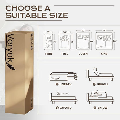 Hybrid Mattress Full Size, 12 Inch Full Soft Mattresses with Hybrid Medium Bed Mattress in a Box Pressure Relief & Supportive, Breathable Fabric