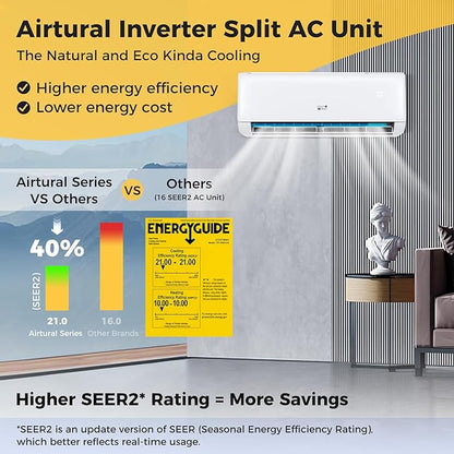COSTWAY 24000 BTU Mini Split Air Conditioner, Energy Star,