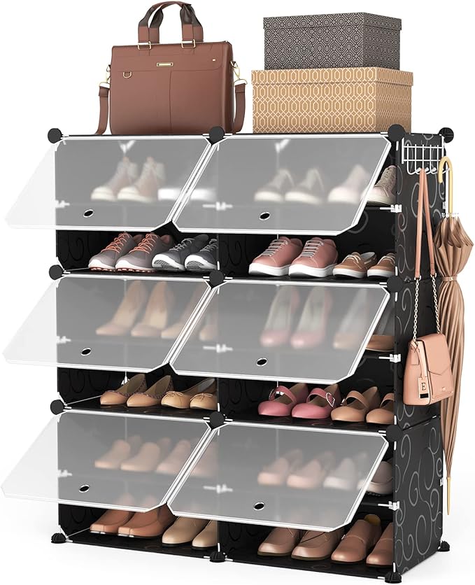 ROJASOP 6-Tier 24-Pair Expandable Shoe Rack Organizer