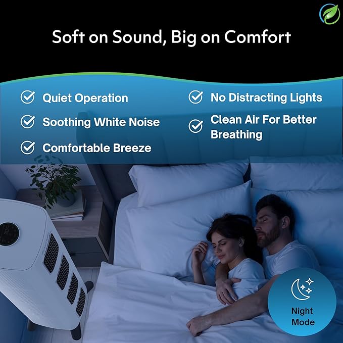 Air Oasis iAdapt 2.0 H13 HEPA Filter Air Purifier | Reduces Up To 99% of Viruses