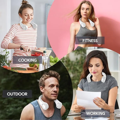 penkou Portable Neck Fan, Hands Free Personal Fan, 360° Airflow, 3-16 Running