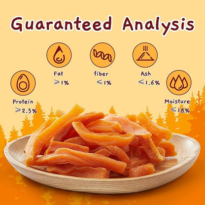 Jungle Calling Sweet Potato Dog Treats,Low Fat Natural Soft Chews for Weight Management, Single Ingredient and Grain Free Healthy Snacks Puppy Adult Dogs,10.6oz