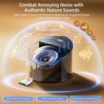 Sound Machine & Aroma Diffuser Pro 4-in-1 Sleep System, Premium Metal Shell