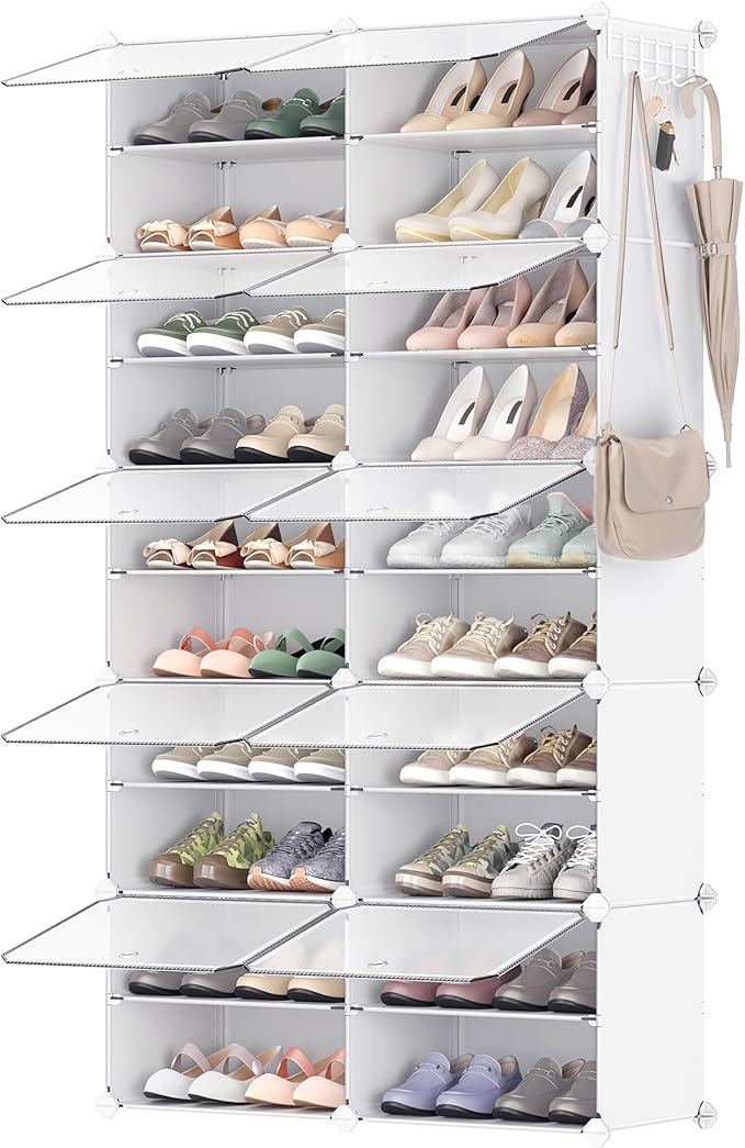 SONGMICS Shoe Rack Organizer, 10-Tier Shoe Storage Cabinet