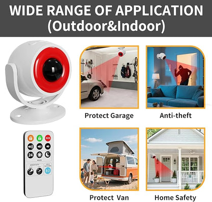 2 Pack Wireless Motion Detector Alarm