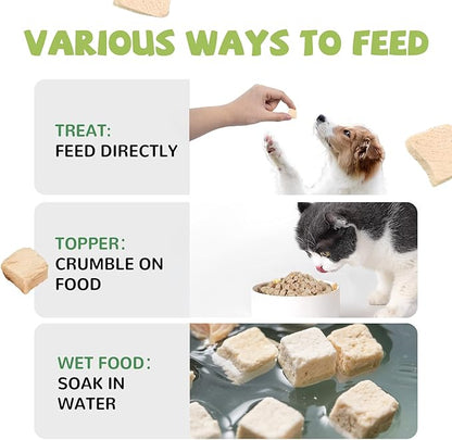 PAWUP Freeze Dried Chicken for Dogs Cats, High Protein Raw Dog Food Topper, Single Fresh Ingredient Treats, 4.6oz, Rawhide Free
