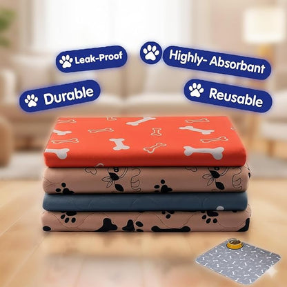 Pee Pads with Pheromones, Elite Pads for Cats, Washable Pee Pads for Dogs, Leak-Proof & Anti-Slip Pet Training Pad for Home & Travel (Brown-A, S: 11.8" × 11.8")