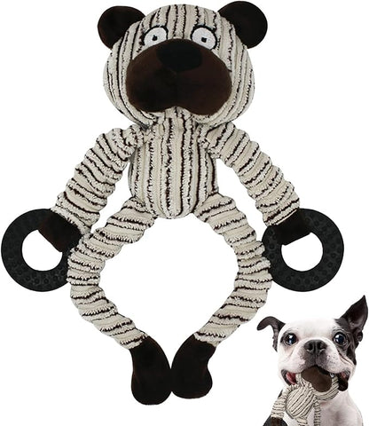HGB Squeaky Puppy Toys, Plush Puppy Chew Toys for Teething, Dog Toys for Small Dogs, Small Dog Toys for Small Breed, Cute Bear Interactive Dog Toys for Pet Training and Entertaining
