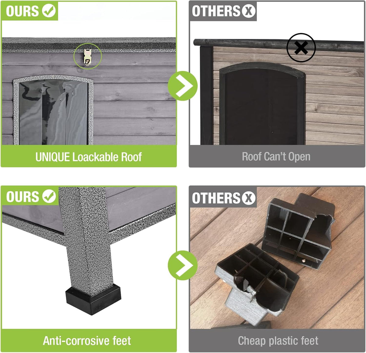 GUTINNEEN Chew Proof Dog House with Metal Iron Frame. Everyday comfort that fits naturally into your space.